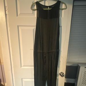 Grey romper sheer top